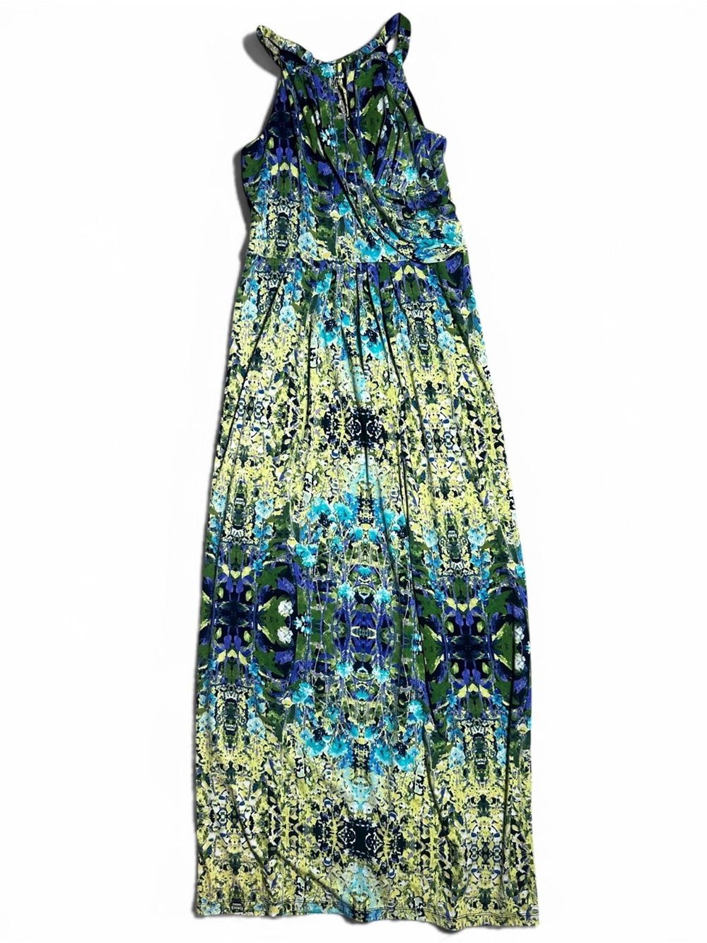Cynthia Rowley Halter Dress Green & Blue Size 6